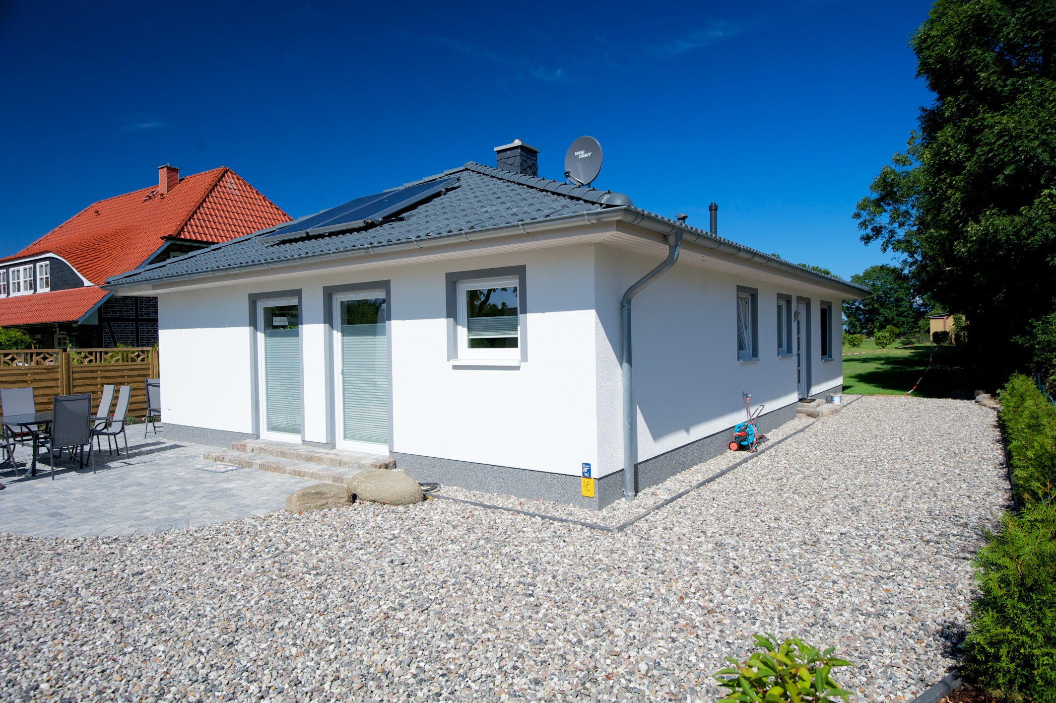 Ferienhaus Gammendorf - Eingangsbereicht und Terrasse