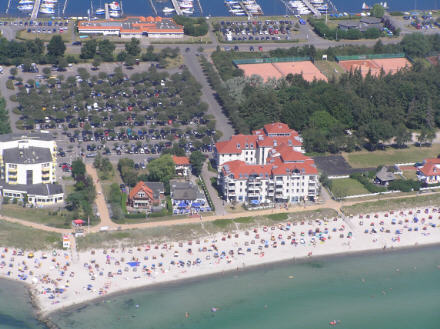 Die Strandburg aus der Luft